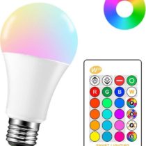 Uzaktan Kumandalı Rgb LED Gece Lambası Ampul 5W E27 Tasarruflu Dimmerli LED Lamba 16 Ton Işık