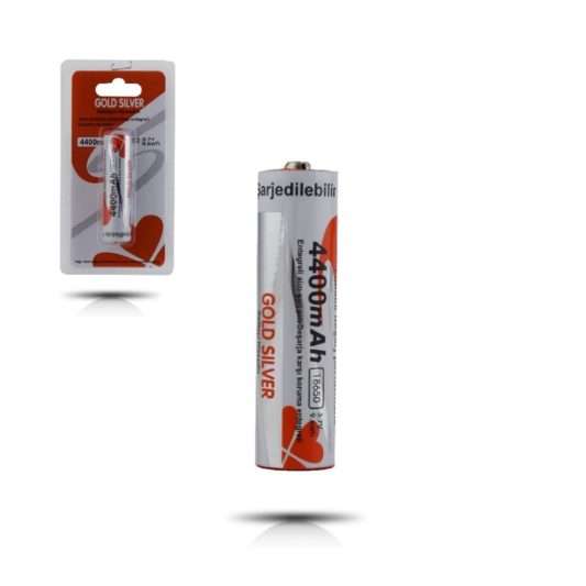 Gold Silver 18650 Pil 4400mah 3.7V 9.6Wh Li-ion Batarya Aşırı Şarj  Koruma Devreli - Görsel 2