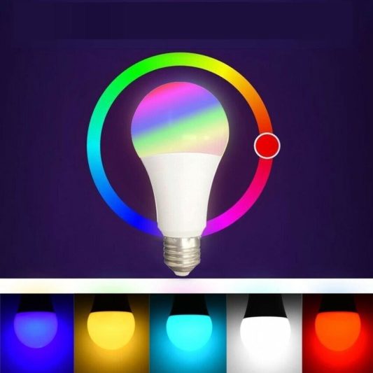 Uzaktan Kumandalı Rgb LED Gece Lambası Ampul 5W E27 Tasarruflu Dimmerli LED Lamba 16 Ton Işık - Görsel 4