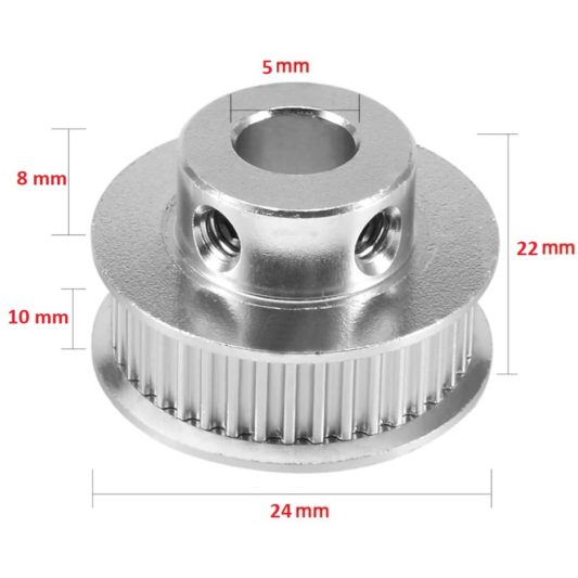 GT2 Kasnak, 30 Diş 5mm 10mm lik Kayış için 3D YAZICI - 3D Printer ve CNC çin - Görsel 2