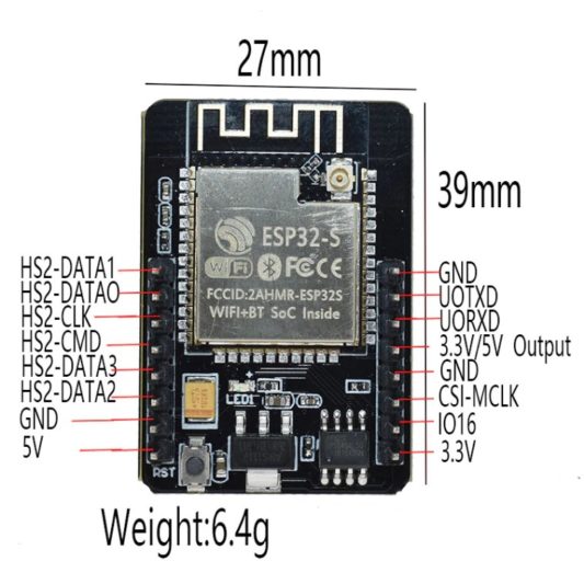 ESP32-CAM +  ESP32 seri WiFi ESP32 + OV2640 Kamera ESP32 CAM - Görsel 5