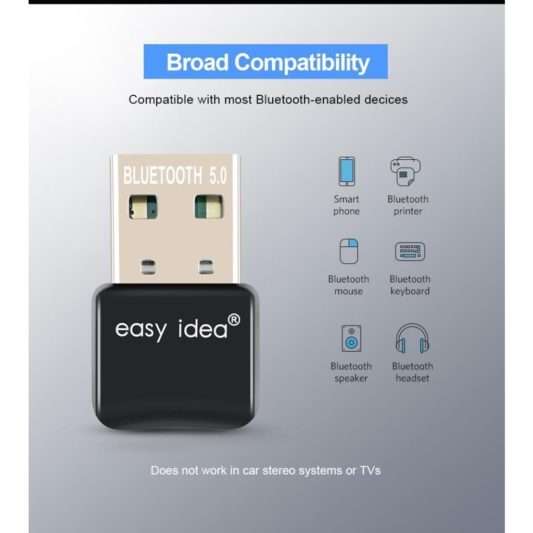 Mini Adaptör Dongle Bluetooth 5.0 USB Alıcı, Playstation Uyumlu, Tablet, Kulaklık - Görsel 6