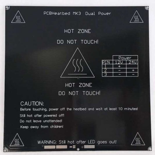 MK3B Isıtıcı Tabla PCB 12V - 24V Heatbed 214*214 3D YAZICI Levha Sensör
