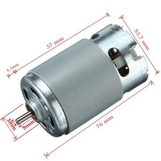 RS775 24v 12000 Rpm Dc Motor Hobi Matkap, CNC, Testere Motoru RS 775 - Görsel 2