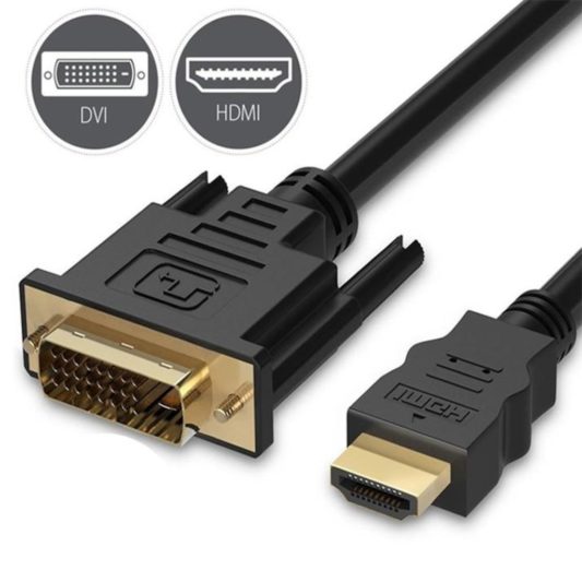 1.8m Hdmi to Dvi 24+1 Dvi to Hdmi Kablo Altın Uçlu - Görsel 5
