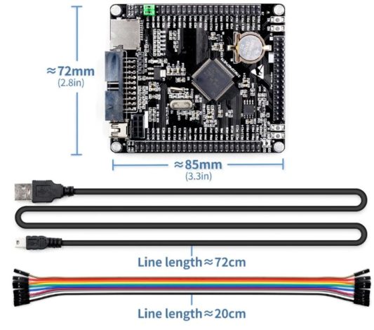 STM32F407VET6 Geliştirme Kartı Cortex-M4 STM32 - LQFP144 DMIPS/1025 - Görsel 3