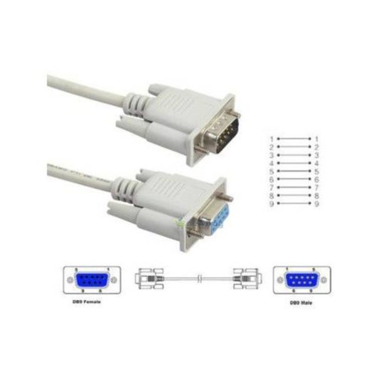 1.5 Metre 9 Pin Seri RS232 Com Port Dişi Erkek Kablo RS 232 - Görsel 2