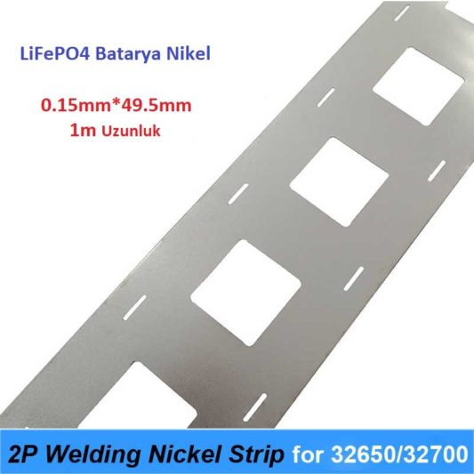 1 Metre - LifePo4 32650-32700 PUNTO 2P NİKEL ŞERİT 49.5mmx0.15mm Nikel 1m - Görsel 2