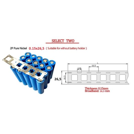 1 Metre - LifePo4 32650-32700 PUNTO 2P NİKEL ŞERİT 26.5mmx0.15mm Nikel 1m - Görsel 2