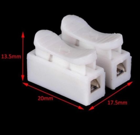 10 Adet - IC-272 Mandallı Vidasız Klemens Basmalı Tip 2 Li 2 Pin - Görsel 2