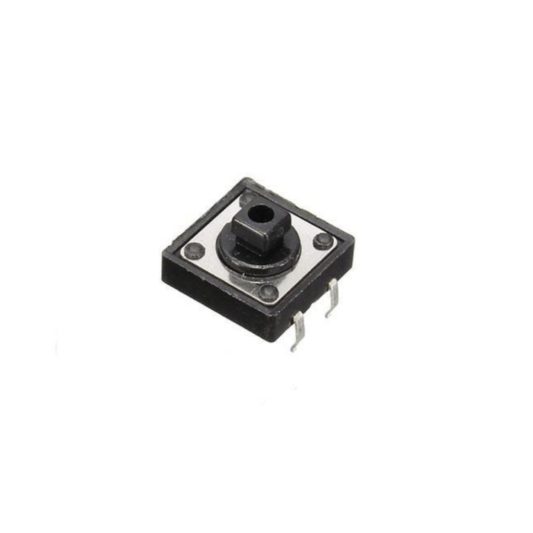 5 Adet 12x12x7.3mm 4 Pinli Siyah Push On Off Buton - Tact Switch
