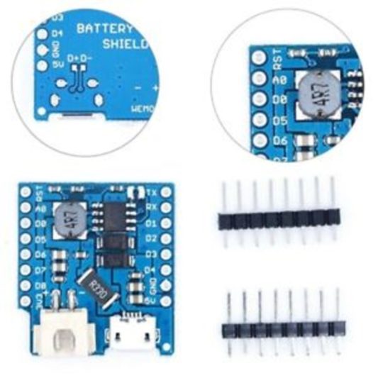 Wemos D1 Mini Lithium Batarya Şarj Kartı V1.1 Tek Lityum Pil Şarj Ve Boost İçin - Görsel 2