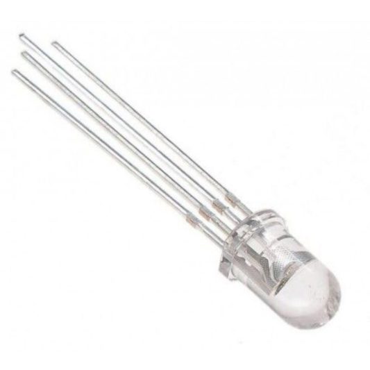 5 Adet - RGB Led 5mm Şeffaf Katot 4 Bacaklı Katod Arduino Raspberry
