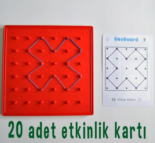 Geoboard - Geometri Tahtası - Matematik Akıl Zeka Mantık Oyunu - Görsel 2