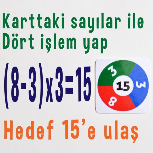 Hedef 15 - Matematik İşlem Oyunu - Mantık Strateji Akıl Zeka Oyunu - Görsel 2