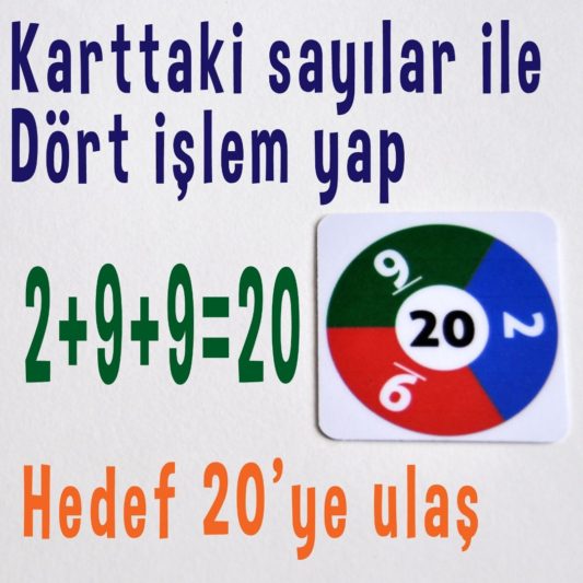 Hedef 20 - Matematik İşlem Oyunu - Mantık Strateji Akıl Zeka Oyunu - Görsel 2