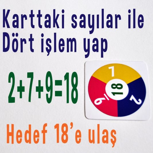 Hedef 18 - Matematik İşlem Oyunu - Mantık Strateji Akıl Zeka Oyunu - Görsel 2