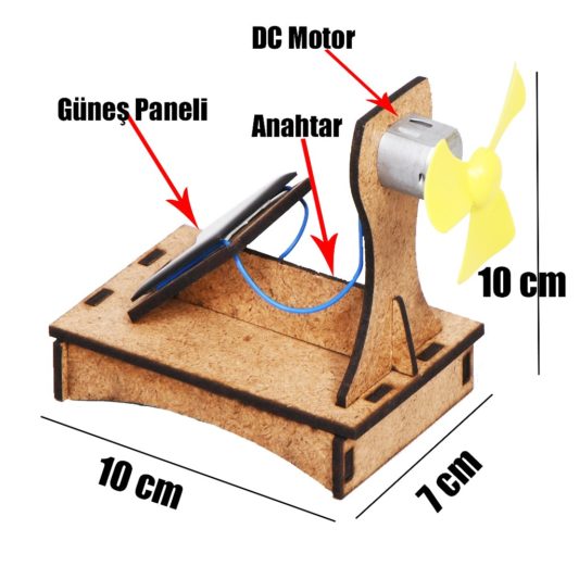 Okul Projesi-4 Güneş Paneli ile Motor Çalıştırma Yapım Seti - Demonte Ürün - Görsel 2