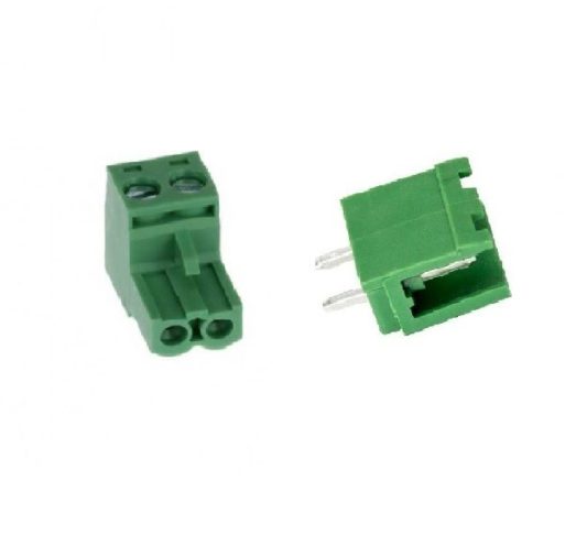 2 Pin 5.08mm Geçmeli Klemens (Dişi+Erkek) Set