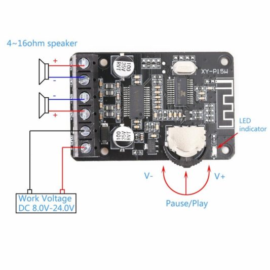 XY-P15W Bluetooth Amfi Modülü Amplifikatör Devresi - Görsel 2