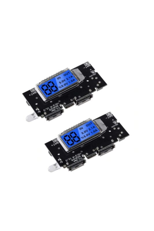 Çift Usb Çıkışlı Ekranlı Powerbank 18650 Pil Şarj Cihaz H913-A Modülü - PowerBank Entegre Board - Görsel 4