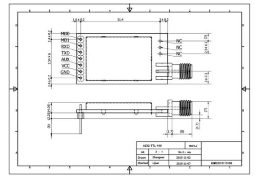 LoRa SX1278 433 MHz kablosuz TX RX modülü alıcı-verici AS32-TTL100 UART uzun menzil rf verici alıcı - Görsel 3