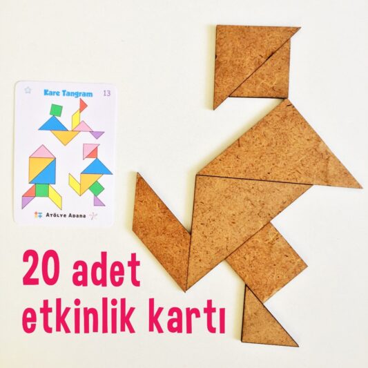 Kare Tangram Oyun - Matematik Akıl Zeka Mantık Oyunu - Görsel 2