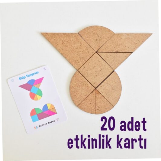 Kalp Tangram - Matematik Akıl Zeka Mantık Oyunu - Görsel 2