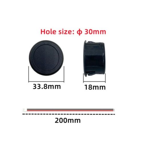 Voltmetre DC 4-100V Led Dijital Ekran Dairesel - Kırmızı - Görsel 2