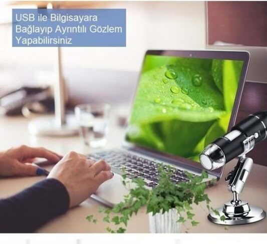 1600X Zoom 2mp USB Dijital Mikroskop 8 Ledli Kamera - Görsel 5