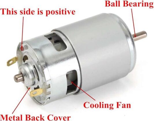 Rs775 Dc Motor 24V 15000 Rpm Rulmanlı Şarjlı Matkap Cnc Motor - Görsel 2