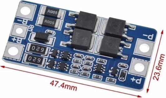 2s 10A 7.4V 18650 Bms Lityum Batarya Pil Akü Koruma Kartı Protection Board - Görsel 3