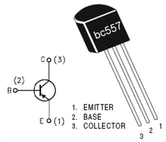 10 AdetBc557 Pnp Transistör To92 - Görsel 2