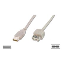 5 M USB 2.0 to USB 2.0 Erkek-Dişi AWG28 UL Bej USB 2.0 Uzatma Kablosu