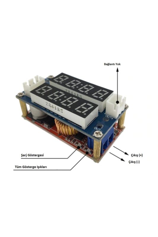 Ekranlı Xl4015 5a Volt Amper Ayarlı Cc/cv Voltaj Düşürücü Modül - Görsel 7