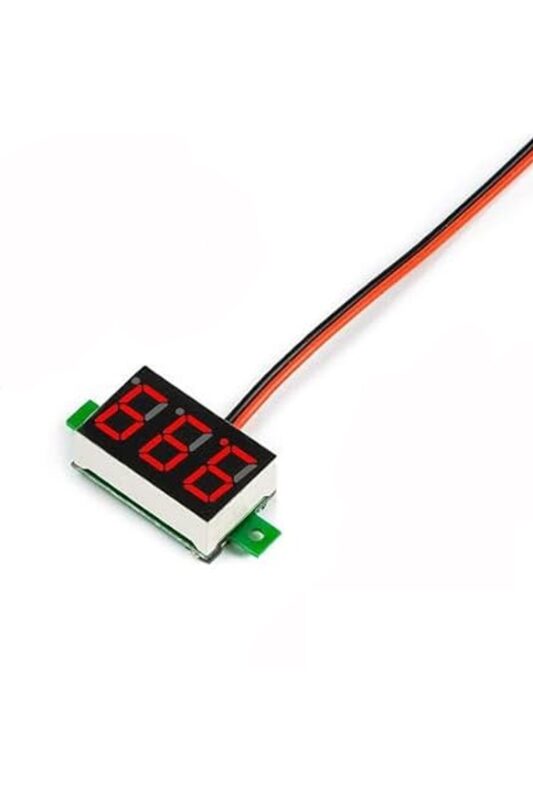 0.28 İNÇ MİNİ DİJİTAL KIRMIZI VOLTMETRE - Görsel 2
