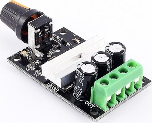 3A Pwm Motor Hız Kontrol Devresi Dimmer Dc 6V-28V 80W - Görsel 2