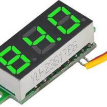 Mini Digital Voltmetre 2 Kablolu - Yeşil