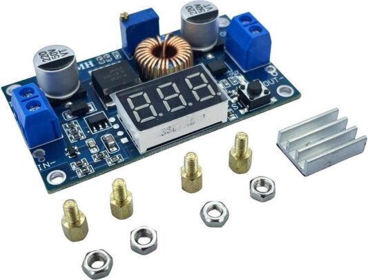 XL4015 75W 5A Dc-Dc Voltmetre Ekranlı (3digits) Voltaj Düşürücü Modül