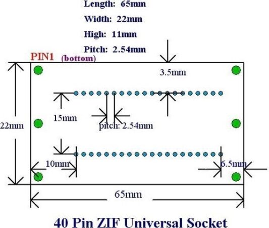 40 Pin Zif Soket Kilitli - Görsel 3