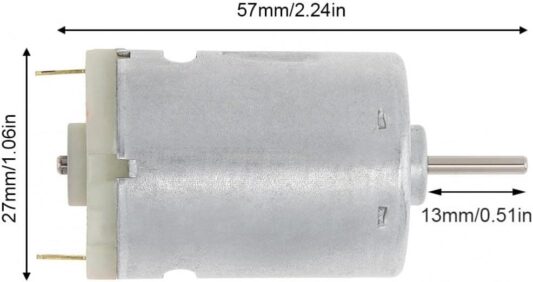 R380 DC Motor, Küçük, Yüksek Hızlı, Fırçalı DC Motor - Görsel 2