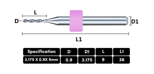 10 Adet 0.9mm Tungsten Karbür Delme PCB Matkap Ucu - Görsel 2