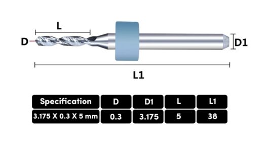 10 Adet 0.3mm Tungsten Karbür Delme PCB Matkap Ucu - Görsel 2