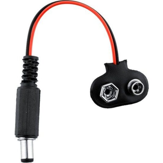 2 Adet - Arduino Uyumlu Jaklı 9V Pil Bağlantı Kablosu 9 Volt Pil - Görsel 2