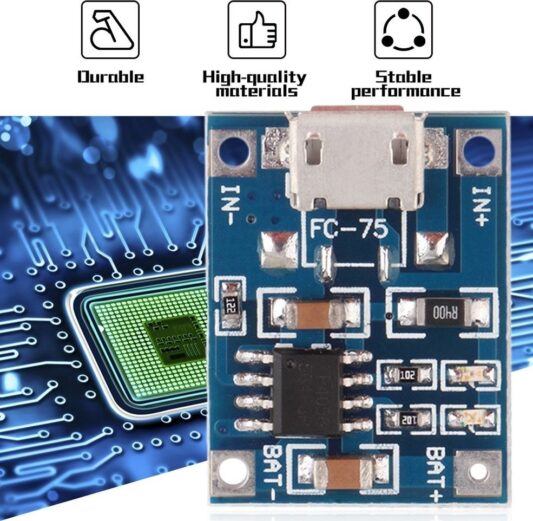 5 Adet 5V Mini Mikro USB 1A TP4056 Lityum Pil Şarj Kartı Şarj Aleti Modülü-Mavi - Görsel 5