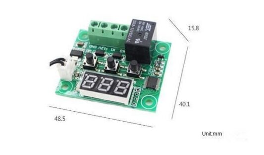 2 adet Kutulu W1209 12V DC Dijital Termostat Sıcaklık Kontrol Devresi Sensörlü - Görsel 4
