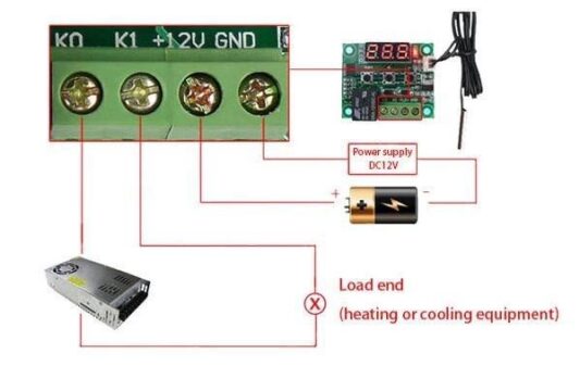 2 adet Kutulu W1209 12V DC Dijital Termostat Sıcaklık Kontrol Devresi Sensörlü - Görsel 5