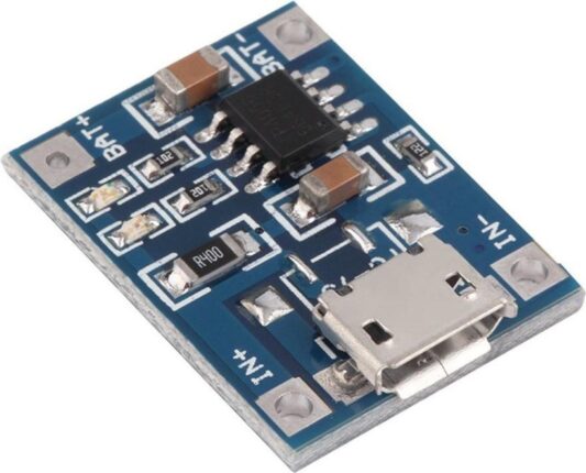 5 Adet 5V Mini Mikro USB 1A TP4056 Lityum Pil Şarj Kartı Şarj Aleti Modülü-Mavi
