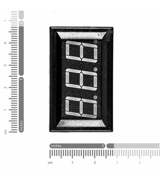 0.56" 0-30V 3 Kablolu DC Yeşil Dijital Voltmetre - Hassas ve Kullanışlı - Görsel 2