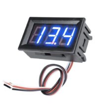 0.56" 0-100V 3 Kablolu DC Mavi Dijital Voltmetre - Hassas ve Kullanışlı